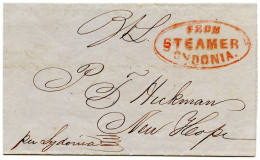 ETATS UNIS - STEAMER SYDONIA SUR CONNAISSEMENT DE NEW ORLEANS POUR NEW HOPE, 1853 - Covers & Documents