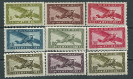 Indochine P.A. N° 24 / 38 XX La Série Des15 Valeurs  Neuves Sans Charnière, TB - Airmail