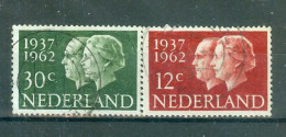 PAYS-BAS - N°745 Et 746 Oblitéré - Noces D'argent Du Couple Royal. - Used Stamps