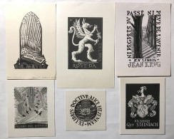 Lot Avec 34 Ex-libris Exlibris Daniel Meyer (1908-1993), Nancy, France - Bookplates