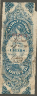 Bande - Tabac  Canada  Tobacco - Taxe - Customs - Cigars -   1875 - Fiscale Zegels
