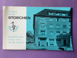 Suisse  Carte Publicitaire En 2 Volets RHEINFELDEN   Hôtel STÖRCHEN    Plan Au Dos   Très Bon état - Rheinfelden