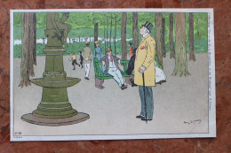 ILLUSTRATEUR AMEDEE LYNEN "DE CI DE LÀ À BRUXELLES ET EN BRABANT" - N°22 FLANEUR (PARC DE BRUXELLES) - Lynen, Amédée-Ernest