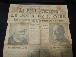 Journal " Le Petit Parisien " N° 15253, 1918, Le Jour De Gloire - Le Petit Parisien