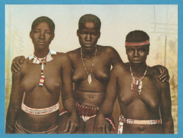 Photochrom 15x20 Cm * The Three Graces - Zulu Girls, South Africa * Detroit Publishing Co. N° 40118 * Rif. FTG-AA09 - Ethniques, Cultures