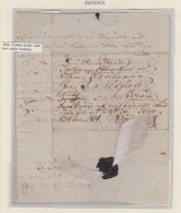 SUEDE LETTRE DE 1814 AFFRANCHIE AVEC 2 PLUMES BLANCHES - ... - 1855 Vorphilatelie