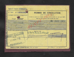 ANCIEN TITRE DE TRANSPORT CHEMINS DE FER D ORLÉANS DE PÉRIGUEUX À PARIS 1ere CLASSE LIMOGES BÉNÉDICTINS1909 : - Europa