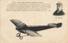 Aviation * Le Monoplan Avion NIEUPORT * Piloté Par Pilote HELEN - ....-1914: Voorlopers