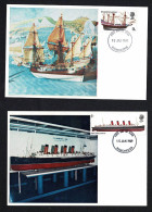 GB 1969 SHIPS MAXI CARDS WITH MANCHESTER FDI POSTMARK - 1952-1971 Dezimalausgaben (Vorläufer)