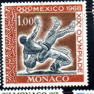 MONACO 1968 OLYMPIC GAMES OLIMPIQUE JEOUX MEXICO CITY WRESTLING 1fr USED USATO OBLITERE' - Usados