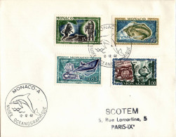 N°742 V -flamme Et Timbre Musée Océanographique  - Postmarks