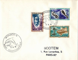 N°743 V -cachet Monaco A. Et Timbre Musée Océanographique  - Poststempel