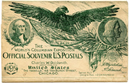 ETATS UNIS - POCHETTE WORLD'S COLUMBIAN EXPOSITION AVEC 6 ENTIERS NEUFS 1/2/3/6/7/8 - Storia Postale