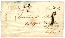 ETATS UNIS - ENVELOPPE D'IMPRIMES DE POPLAR RIDGE POUR LA GRANDE BRETAGNE, 1855 (EX. WINTER) - Storia Postale