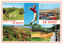 St Jean De Monts * Le Golf De La Commune * Cp 5 Vues * Golfeur - Saint Jean De Monts