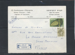 ISRAEL : N° 194 +N° 209 / LSC -  RECOMMANDÉE PAR AVION POUR LA FRANCE-CàD HAIFA- 3-1-62 - Covers & Documents