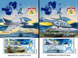 Guinea 2023, Sweden In NATO, Plane, Helicopter, 2BF - Otros (Tierra)