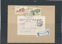 ISRAEL : P A N° 9 + P A N°12 / LSC -  RECOMMANDÉE  POUR LA HAIFA -CàD Hof CARMEL 8-7-55 - Lettres & Documents