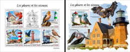 Guinea 2023, Lighthouse, Birds, 5val In BF +BF - Albatros