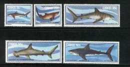 CISKEI, 1983, MNH Stamp(s), Sharks,  Nr(s). 38-42 - Ciskei