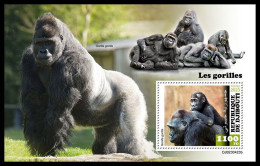 DJIBOUTI 2023 MNH Gorillas S/S – OFFICIAL ISSUE – DHQ2403 - Gorilas