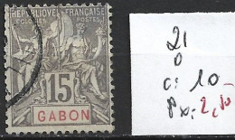 GABON FRANCAIS 21 Oblitéré Côte 10 € - Used Stamps