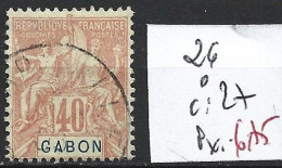 GABON FRANCAIS 26 Oblitéré Côte 27 € - Usados