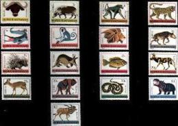 BOPHUTHATSWANA, 1977, MNH Stamp(s), Definitives Animals, Nr(s)  1-17 - Bophuthatswana