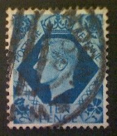 Great Britain, Scott #247, Used(o), 1939, King George VI, 10d, Royal Blue - Used Stamps