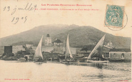 Port Vendres * 1905 * L'horloge Et Le Fort Béarn ( Phare ) * Bateaux De Pêche ? - Port Vendres