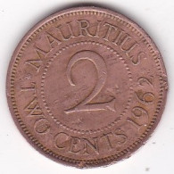 Ile Maurice , 2 Cents 1962 , Elizabeth II , En Bronze , KM# 32 - Mauritius