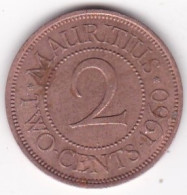 Ile Maurice , 2 Cents 1960 , Elizabeth II , En Bronze , KM# 32 - Maurice