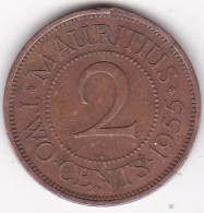 Ile Maurice , 2 Cents 1955 , Elizabeth II , En Bronze , KM# 32 - Maurice