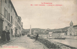 Port Vendres * Rue , L'église Et L'obélisque * Villageois - Port Vendres