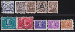 Italy   .  Y&T   .     9 Stamps       .    O  , * And **      .    Cancelled  And Mint - Nuevos