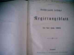 Großherzoglich Hessisches Regierungsblatt Für Das Jahr 1903 - Law