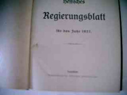 Hessisches Regierungsblatt Für Das Jahr 1927 - Derecho