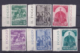 1960 Vaticano Vatican ANNO MONDIALE DEL RIFUGIATO - YEAR OF THE REFUGEE Serie Di 6 Valori Usati USED - Used Stamps