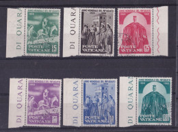 1960 Vaticano Vatican ANNO MONDIALE DEL RIFUGIATO - YEAR OF THE REFUGEE Serie Di 6 Valori Usati USED - Used Stamps