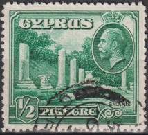 1938 Zypern (...-1960) ° Mi:CY 137A, Sn:CY 144, Yt:CY 135, King George VI & Ancient Salamis Theatre - Cyprus (...-1960)
