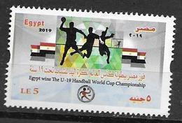 EGYPT, 2019, MNH,SPORTS, HANDBALL, EGYPT WINNERS OF U-19 HANDBALL WORLD CHAMPIONSHIP, 1v - Balonmano