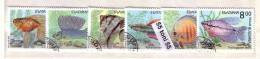 1993 Fauna FISH ( Poissons/ Pesci ) 6 V.- Used/oblitere (O)  BULGARIA / Bulgarie - Used Stamps