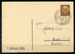 DEUTSCHES REICH Privatganzsache "Silesiaposta 1936" Mit Stempel "Breslau, 7.Jan 1936" - GERMAN EMPIRE ALLEMAND - Private Postwaardestukken