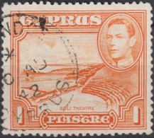 1938 Zypern (...-1960) ° Mi:CY 140A, Sn:CY 146, Yt:CY 137, King George VI & The Soli Theatre - Cyprus (...-1960)