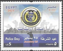 EGYPT, 2021, MNH, POLICE, POLICE DAY,  1v - Police - Gendarmerie