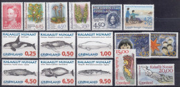 G2728. Greenland 1996. Complete Year Set. Without Surprints, Blocs And Booklets. Michel 283y-98y. (30.50€). MNH(**) - Años Completos