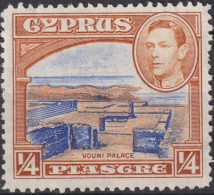 1938 Zypern (...-1960) ° Mi:CY 136A, Sn:CY 143, Yt:CY 134, King George VI & Vouni Palace Ruins - Cyprus (...-1960)