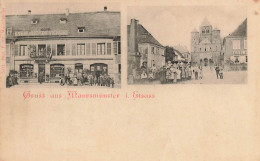 Gruss Aus Maursmünster Elsass * Marmoutier * Souvenir 2 Vues * Commerce Magasin Armand BEYERLE * Villageois - Otros & Sin Clasificación