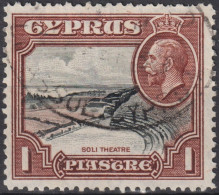 1934 Zypern (...-1960) ° Mi:CY 121, Sn:CY 128, Yt:CY 119, King George V & Ancient Soli Theatre - Cyprus (...-1960)