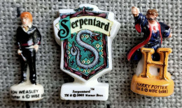 Lot 3 Feves Harry Potter, Ron Weasley, Serpentard, Lettre S, Warner Bros 2003 - Personaggi